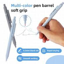 Clickable Neutral Ink Pen, Morandi Color Stationery Pen, Office Signing Pen - Multicolor - View 6