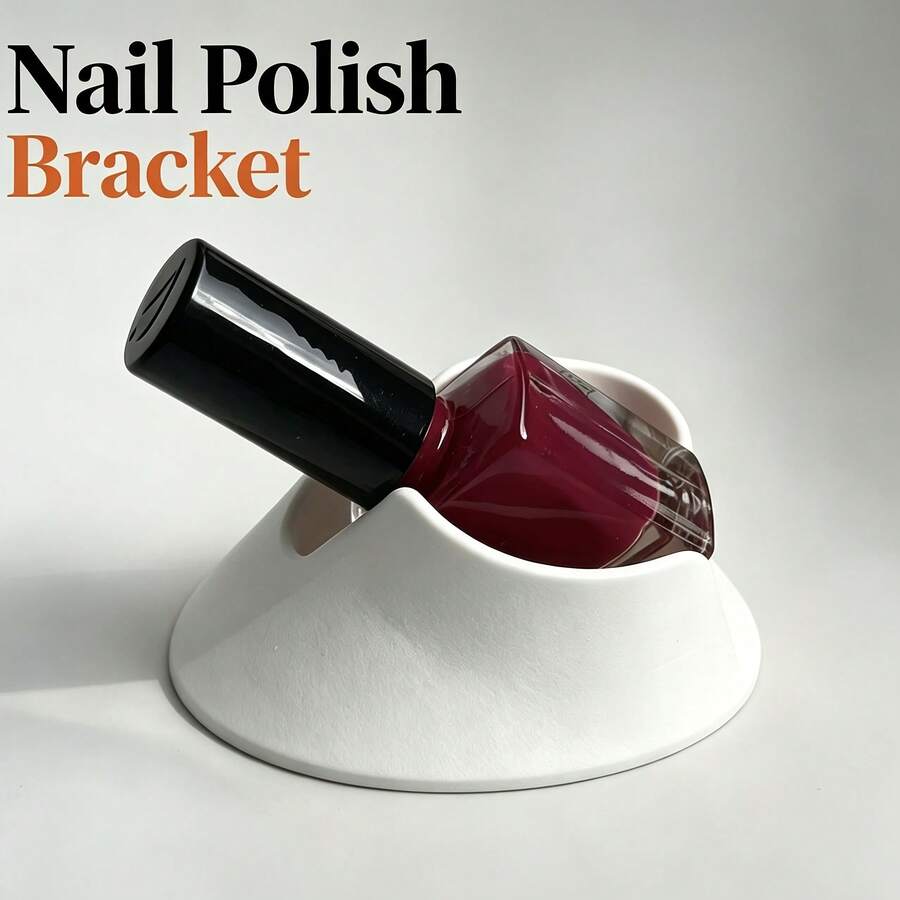 2pcs Universal Angled Nail Polish Holder Clips, Nail Art Tools Nail Polish Bottle Fixing Clips, Nail Polish Auxiliary Stand, Anti-Slip - Multicolor - View 1