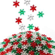 100/300Pcs Fake Snowflake Table Confetti Vase Fillers, Artificial Snow Table Scatters DIY Craft Decor For Christmas, New Year, Winter Wedding & Home Party - Multi-pack - View 8