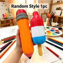 1pc New Oversized Realistic Pencil Rocket Popsicle Squishy Slow Rebound Stress Relief Toy Venting Toy [Random Style & Color] - Multicolor - View 3