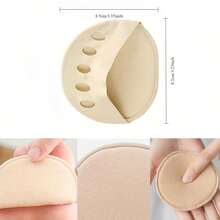 2pcs Women's Front Foot Five-Toe Pads For High Heels - Half-Insole Foot Care Anti-Slip Toe Socks Insertable Toe Pads, High Heel Toe Support - Quarter Socks - View 3