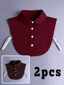 1pc Detachable Collar Solid Color Casual Dress/Sweater/Blouse | For Work Commute/Date & Party | Multifunctional Accessory | Bra Accessory, Party Outfit Enhancer, Date Night Choker Neckpiece - Multicolor - View 31