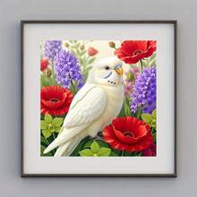 New 5D DIY Diamond Painting Kit - Flower Tiger Parakeet, Round Full Drill Acrylic Artwork, Living Room, Bedroom, Home Decor Handmade Painting, Christmas Gift, Suitable For Beginners, Frameless - View 6