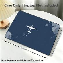 1pc Laptop Protective Case With Airplane UV Printed Pattern, Minimalist Lightweight Durable Protective Cover Suitable For 13-Inch Neo Laptop Case A3404 Model/ Air Pro 13.3 13.6 14.2 15.3 16.2 Inch/ Matebook D14/D16 - View 5