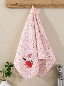 Set Handuk Bordir Alpaca Kartun Lucu 1/3 buah, Handuk Wajah Lembut dan Menyerap, Handuk Penyerap Tinggi Penting untuk Kamar Mandi dan Rumah - Berwarna merah muda - View 5