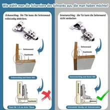 8/16 Pcs Cabinet Hinges With Screws - Inset Mute Hydraulic Soft Close Hinges For Kitchen Cupboard, Wardrobe Door, Cabinet Doors, Bedroom Furniture, Wood Box - Cabinet Hinges - View 2
