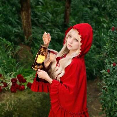 ผ้าคลุมมีฮู้ด, ผ้าคลุมผู้หญิง, ผ้าคลุมหรูหรา, เหมาะสำหรับงานปาร์ตี้คอสเพลย์คริสต์มาส, คอสเพลย์ฮาโลวีน, ชุดโกธิค, คาร์นิวัล, งานเต้นรำหน้ากาก, งานปาร์ตี้คริสต์มาส และการแสดงเต้นรำ
