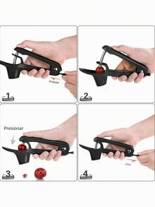 Cherry Pitter, Heavy Duty Stainless Steel Pitting Tool, Portable Cherry Pitter With Lock Design, Cherry Jam Pitting Tool - Multicolor - View 3