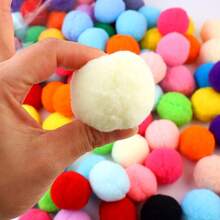 Christmas Colourful Red Pompoms 10-50mm Large And Small Pom Poms Fuzzy Puff Balls Assorted For DIY Arts And Craft Creativite Home Party Christmas Halloween Valentine's Day Decorations - PM - View 7