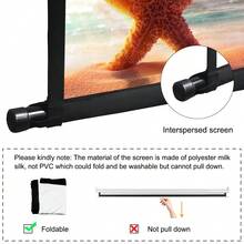 YJMOYE 80-Inch Projection Screen With Stand, 16:9 Portable HD 4K PVC Projector Curtain, Tripod Projection Screen With Carrying Case, Suitable For Home And Outdoor Movie Nights, Wrinkle-Free - View 10
