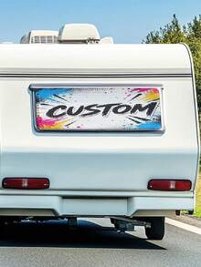 Customized One-Way Vision Rear Window Sticker, Suitable For SUV, Truck, RV, Car Rear Window, Store Window, Self-Adhesive, Waterproof, UV Resistant, Can Upload Logo, Image, Text And Other Files For Printing - Multicolor - View 3