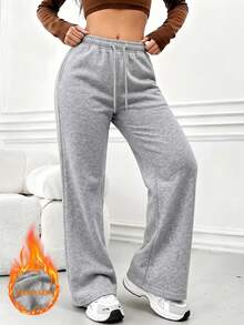 Women's Spring/Autumn Casual Sports Pants, Multi-Functional Fitness Pants Suitable For Running, Cycling, Ball Games And Fitness - Grey - View 7