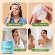 Hyaluronic Acid Cleansing & Moisturizing Cotton Pads, Pore/Exfoliation Cleansing & Moisturizing & Nourishing, Refreshing Feeling, Suitable For All Skin Types - Flip-Top Pack - View 9