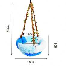 Parrot Hammock Nest, Forest Style Hanging Swing Bed, Suitable For Cockatiel, Tiger-Striped, Peony Small Bird Cage Resting, All-Season Bird Nest - Multi-color - View 15