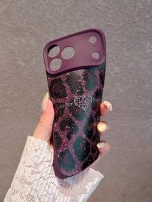 Fashion Dopamine Cherry Red Leopard Print Heart Phone Case Compatible With IPhone 18 Pro Max/18 Pro/18/17 Pro Max/17 Pro/17/16 Pro Max/16/16 Pro/16 Plus/15/15 Pro Max/15 Pro/15 Plus/11/12/13/14 Pro Max/12 Pro/12 Pro Max/13 Pro/13 Pro Max/7 Plus/14 Pro/14 Pro Max/14 Plus Soft Protective Cover Luxury - Cherry Red - View 9