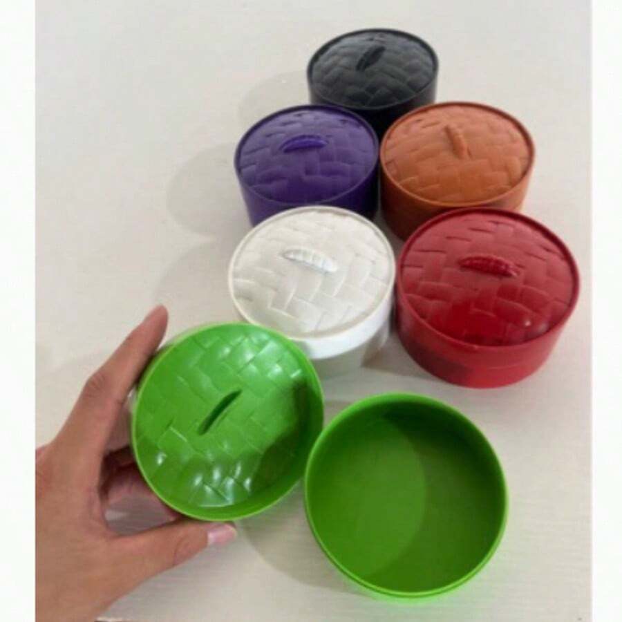 1 hộp đựng hình hộp tròn Macaron, đồ trang trí giảm căng thẳng để bàn, phù hợp cho thanh thiếu niên và người lớn - Nhiều màu - Xem 1