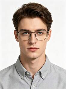 2026 New Ultralight Pure Titanium Brand Design Glasses For Men And Women Retro Fashion Polygonal Large Frame Flat Light Glasses - A - View 3