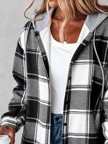 Fall & Winter Must-Have Hooded Wear,Cardigan For Women,Tall Curve Women Clothes,Vacation Outfits Women,Going Out Tops Women,Going Out Tops,Christmas - Black - View 7