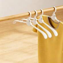 10pcs Closet Storage Hanging Rack, Plastic 5-Tier Scarf Hanger, Optional Upgraded Thickened Version, More Stable And Durable, Closet Pants Rack, Scarf And Tie Storage Hanger - White - View 10
