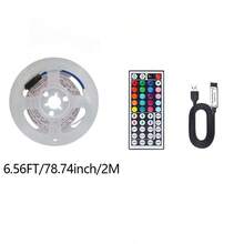 Multi-Color RGB LED Tape Light, 44 Keys Remote Controller, USB Powered, Self-Adhesive Cuttable Strip, Ideal For Halloween, New Year, Bar & Room Ambient Lighting - 44KEY 3535 - View 16