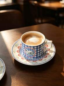 1 Set Exquisite Ceramic Cup & Saucer, Swan Coffee Cup, Home Handheld Cup, Farm Theme Afternoon Tea Cup, Water Cup, Mug, Small Capacity Ceramic Cup, Milk Cup, Gift Cup - Multicolor - View 4
