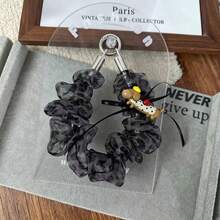 XD Polka Dot Scrunchie Keychain - Suitable As Accessory Pendant For Girls, Can Be Used As Backpack Charm Or Bridesmaid Gift - Multicolor - View 7