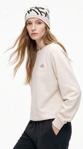 CAMEL CROWN Women's Modal Sweatshirt, Crew Neck Raglan-Sleeve Relaxed-Fit Casual Sports Top - Light Khaki - View 1