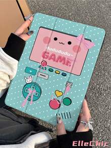 1pc Game Theme Illustration Double-Sided Paint Acrylic Transparent Crystal Back Cover Shockproof Protective Case Support Sleep & Wake-Up Function Compatible With IPad (A16) 11 Inch,7/8/9th(10.2-Inch),Galaxy Tab S7/8/9,Birthday And Holidays. - Multicolor - View 2