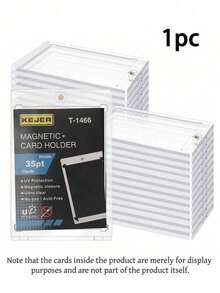 10/5/1pc Ultra Durable Magnetic Card Storage Box - Hard Plastic Structure Protective Case, Thick Card Protection Box, Suitable For Baseball Cards And Trading Cards, Perfect Christmas, Halloween And Back To School Season Gift - Multicolor - View 11