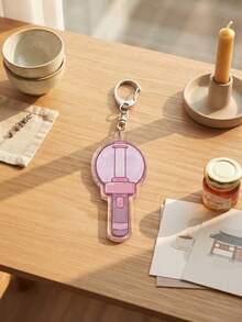 1PC/6pcs K-Pop LightstickCollection Aesthetic Acrylic Keychains, Korean Pop Idol Group Lightstick Cartoon Series Irregular Pattern Pendant, Backpack And Car Key Accessories, K-Pop Fans, Korean Pop Stans And Idol Support Enthusiasts Gift - Multicolor - View 12