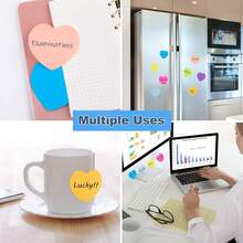 [Sticky Notes]Set, 4 Pads/120 Sheets Per Set, Easy To Stick, The Most Eye-Catching Presence On Your Desk, Suitable For Computer Stickers, Schedule Marking, Message Notes, Adding More Fun To Office And Study. - Book - View 5