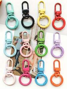 Móc khóa lò xo handmade DIY nhiều màu kẹo ngọt dùng làm trang sức và túi xách, khóa cài cho móc chìa khóa, quần áo búp bê và khóa túi - Nhiều màu - Xem 8