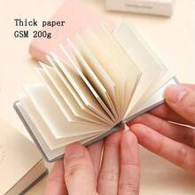 3pcs Colorful Mini Drawing Books Square Watercolor Sketchbook Thick Paper Drawing Books Study Art Art Supplies - Style 1 - View 5