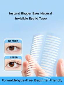 GUOXIAONIU 400PCS Invisible Eyelid Tape, Instant Bigger Eyes, Works For All Eye Shapes, Non-Reflective Before & After Makeup, Invisible With Eyes Closed, 12H Oil Sweat Resistant, Beginner Friendly - Multicolor - View 4