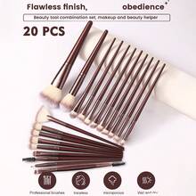 35pcs & 1pc Gift Makeup Brushes Set, Synthetic Cosmetic Brushes For Foundation Blush Eyeshadow Contour, Complete Beauty Tool Kit With Transparent Washbag, Makeup Sponge, Headband, Wristband, Silicone Brush Cleaner, Powder Puff For Daily Makeup - Multicolor - View 12