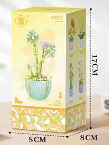 302PCS Dandelion Flower Building Blocks Set, Miniature Small Particle Potted Plant Bonsai Model, DIY Realistic Floral Desktop Decor - 1 Item - View 4
