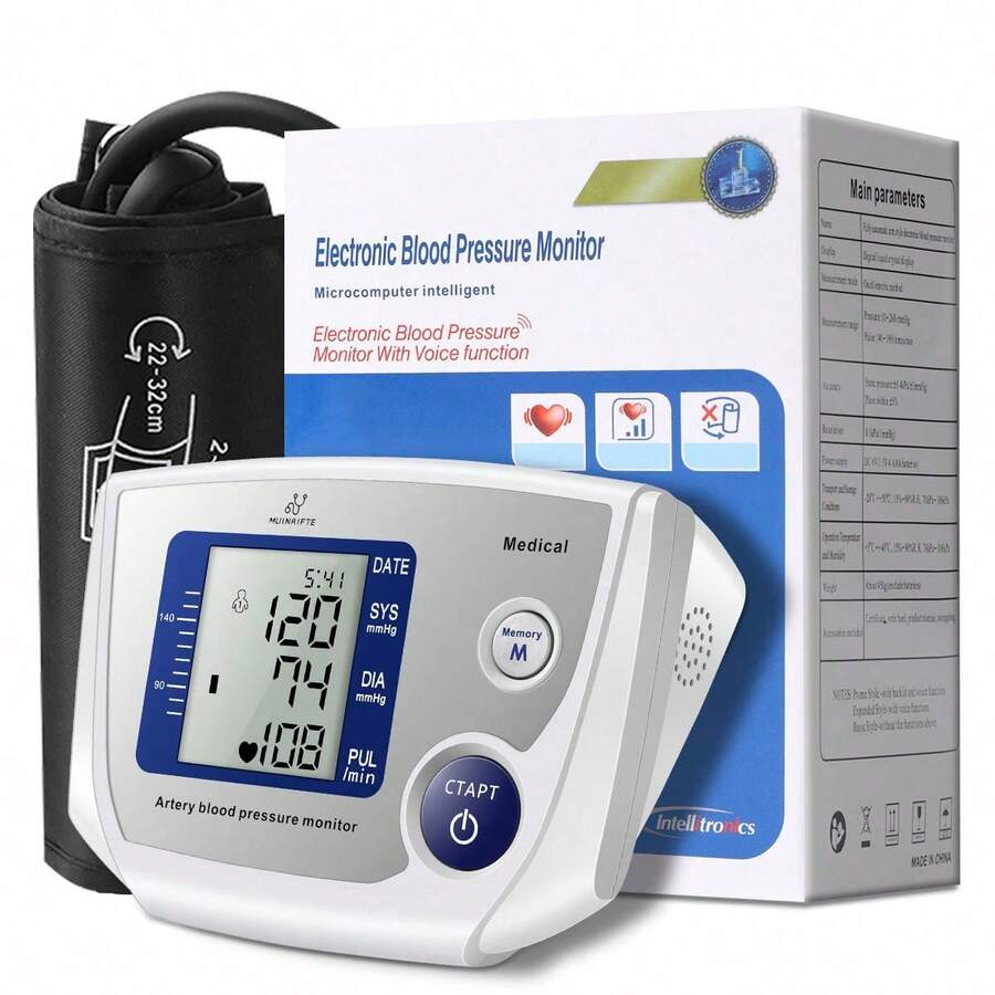 Automatic Upper Arm Blood Pressure Monitor For Home Use Heart Rate And Blood Pressure Monitor - ALPS-GRAY - View 1