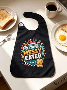 Adult Napkins, Unisex For All Ages, 2D Printed Dining Apron With Badge, Washable And Reusable Dining Apron, Suitable For Adult Meals, Parties And Gatherings, Stain-Resistant And Durable, Kitchen Decor, Christmas Gift - Multicolor - View 6