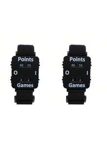 Tennis/Padel Score Wristband - Instant Score Tracker, Wrist Counter, No Memory Loss, Suitable For Singles/Doubles Matches - For Coaches, Referees, Players (White/Black) - Scorekeeping Wristband Manual Scoreboard, Portable Watch-Style Scoreboard, Badminton/Tennis/Table Tennis Match Score Counter, Adjustable Hook And Loop Strap, Small Flip Scoreboard, Outdoor Sports Training Scorekeeping Tool, Black/White Dual Color Options, Simple Manual Dial Scorekeeping Equipment - Multicolor - View 15