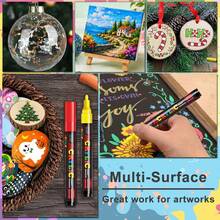 18/24 Colors Acrylic Marker Set, Water-Based Art Pens, Suitable For Glass, Canvas Painting, Wood, Ceramic, Stone Painting, Greeting Card Making And DIY Crafts - Set - View 3