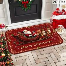 This Christmas Rug Is A Santa Claus Gift. Made Of Felt Fabric, It's Machine Washable. The Printed Rug Is Perfect For Entryway Doormats, Bathrooms, Living Rooms, Laundry Rooms, Home Decor, And Spring/Summer Decor. Ideal For Home And Kitchen Decor. - Multicolor - View 6