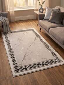 Non-Slip, Washable, Digitally Printed Rug, Runner, Kitchen Rug, Suitable For Living Room ,Bedroom , Outdoor - Silver - View 3