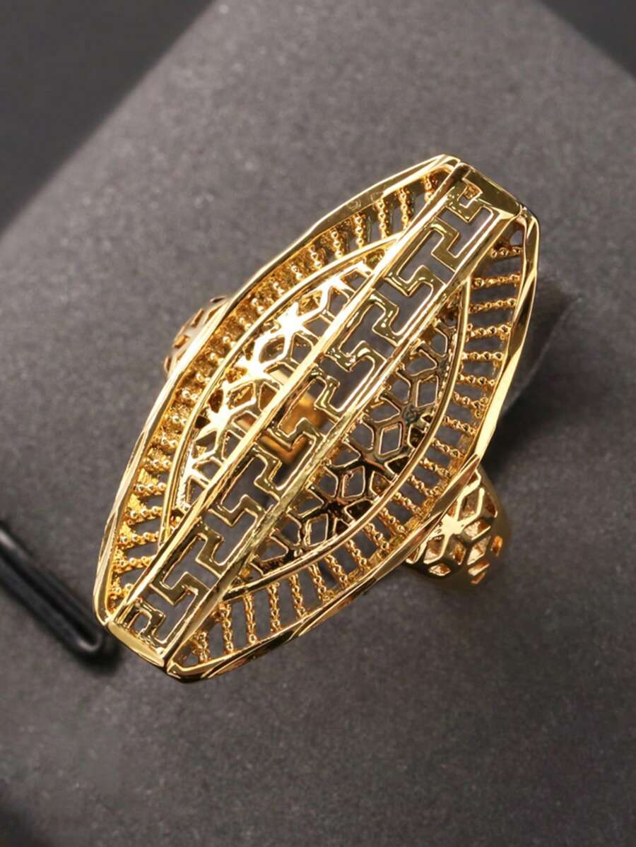 1pc Elegant Ring For Women, Wedding Engagement Party Jewelry, Valentine's Day Gift - 9# - View 1