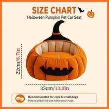 Foldable Pumpkin Pet Car Seat, Travel Safety Protection Pet Bed, Indoor/Outdoor Cat & Dog Bed - Multicolor - View 9