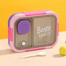 1pc Minimalist Student Lunch Box 304 Stainless Steel Divided Compartment Sealed Portable Fruit Meal Box For Office Workers - Multicolor - View 10