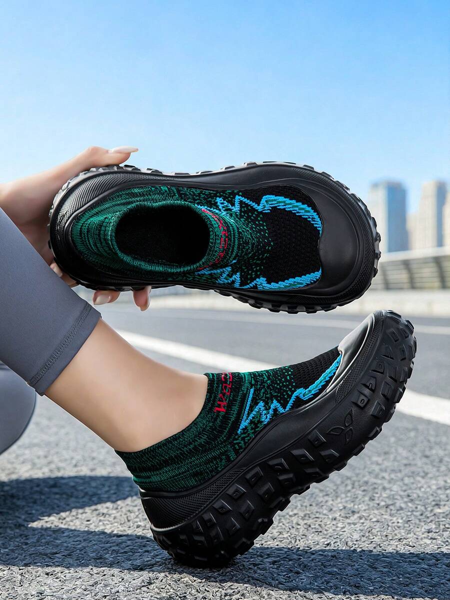 TACHUAN Slip-On Casual Sneakers, Height Boost Thick Sole, Lightweight EVA Outsole Walking Shoes