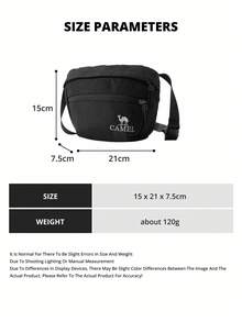 CAMEL CROWN Lightweight Crossbody Shoulder Bag, Suitable For Commuting, Travel And Sports - Phantom Black - View 3