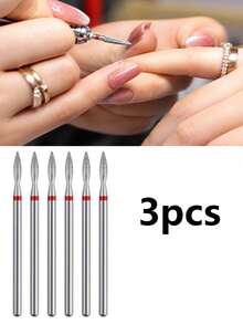 6/3/1pc Diamond Nail Drill Bit Set, Includes Grinding, Cuticle Trimming And Other Electric Nail Care Tool Accessories, Suitable For Various Nail Care Products And Tools, Perfect Gift For Friends - Multicolor - View 8