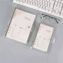 1 A7 A6 M5 Size Glitter Star Transparent Leaf Binder, Laser Holographic Binder, Transparent Inner Page Refills, PP Material Refills, PET Transparent Sticker Book, Binder Set, Notebook Set, Transparent Sticker Book - Multicolor - View 3