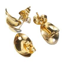10Pcs Stainless Steel Hollow Floral Pattern Ear Hooks With Hanging Holes, Suitable For DIY Jewelry Making, Bohemian Earring Base Accessories - Stainless Steel Earrings - View 7